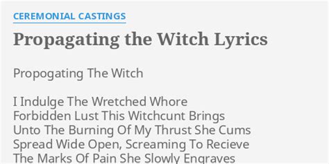 The Role of American Witch Lyrics in Popular Culture and Media